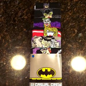 New 6 pair casual "Batman" socks